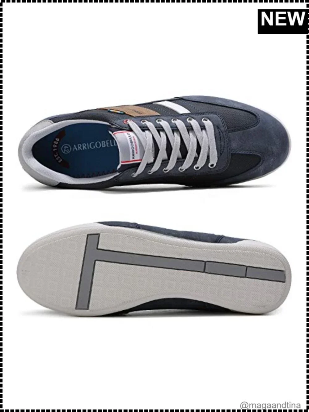 Men's PU Leather Fashion Sneakers Lace-Up Casual Shoes Breathable